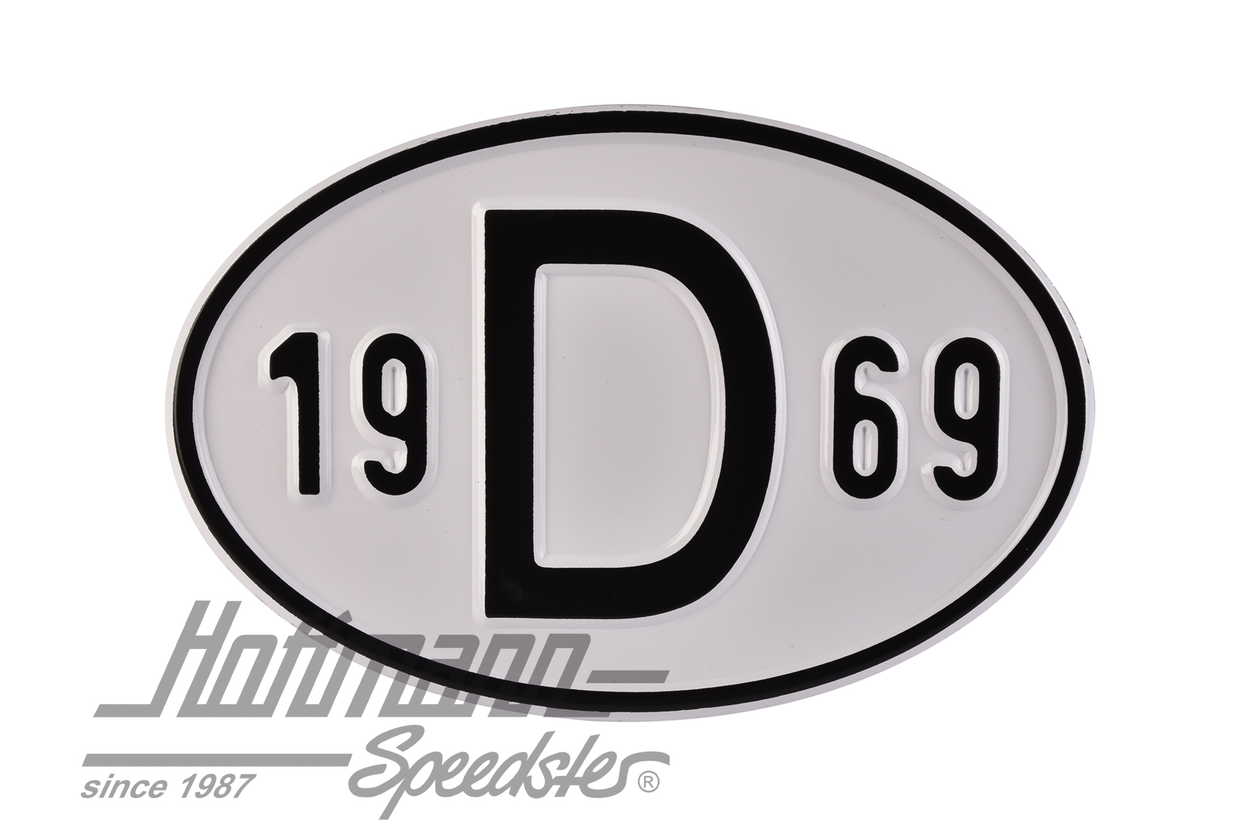 Targa sigla internazionale "D" (Germania), "1969", alluminio |  | 020-2396-69