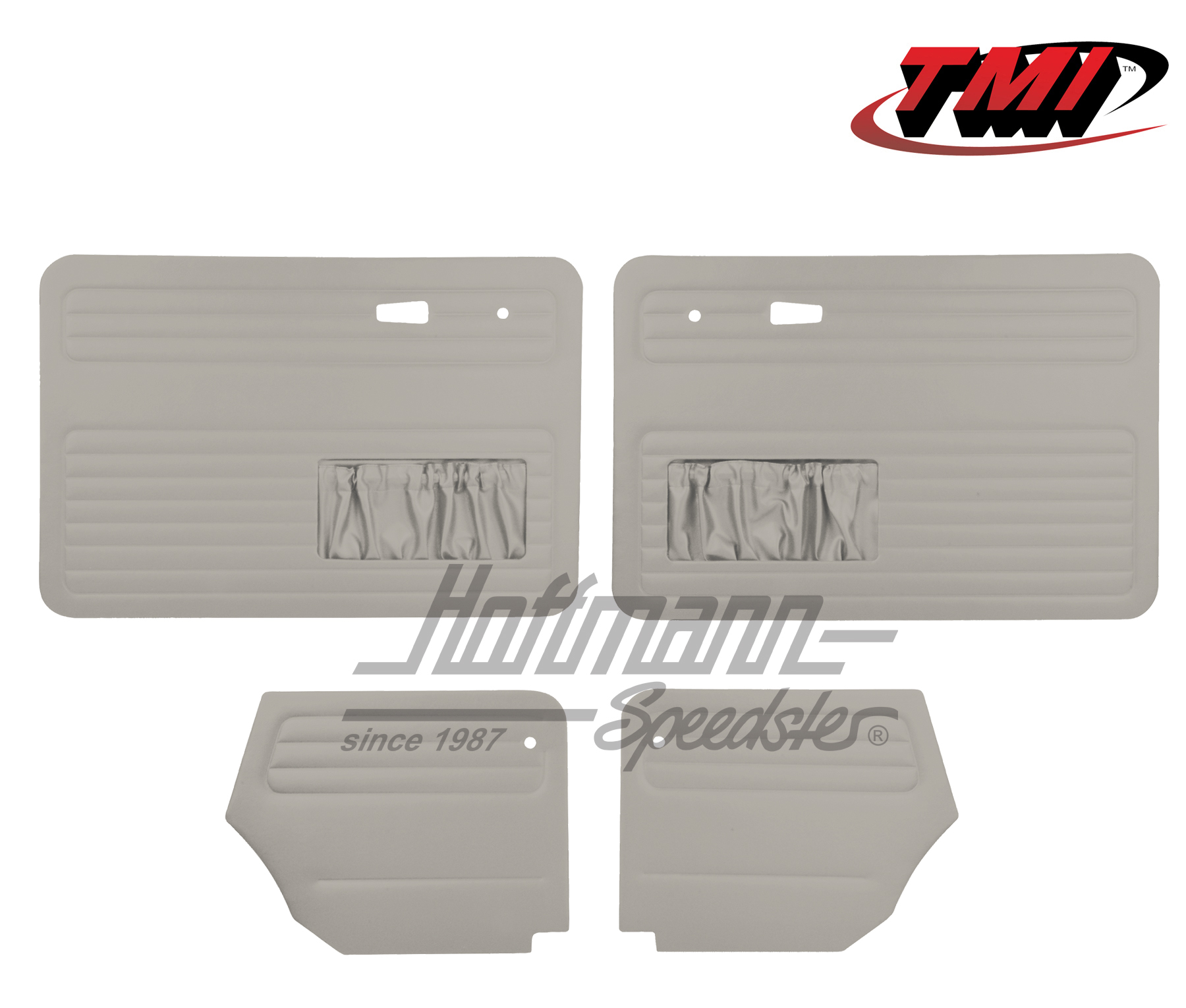 Pannelli per portiera e laterali, Maggiolino Cabriolet, 66-72, grigio | 10-1329-16 | 055-7573