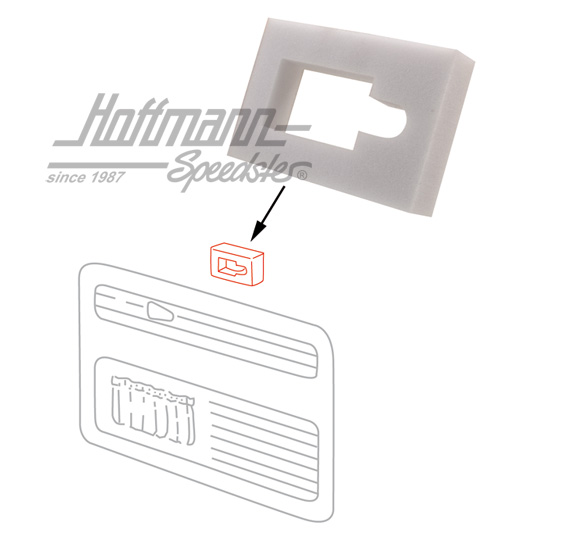 Guarnizione, interna, copertura apriportiera, 8.66- | 111 837 341 | 020-2321-10