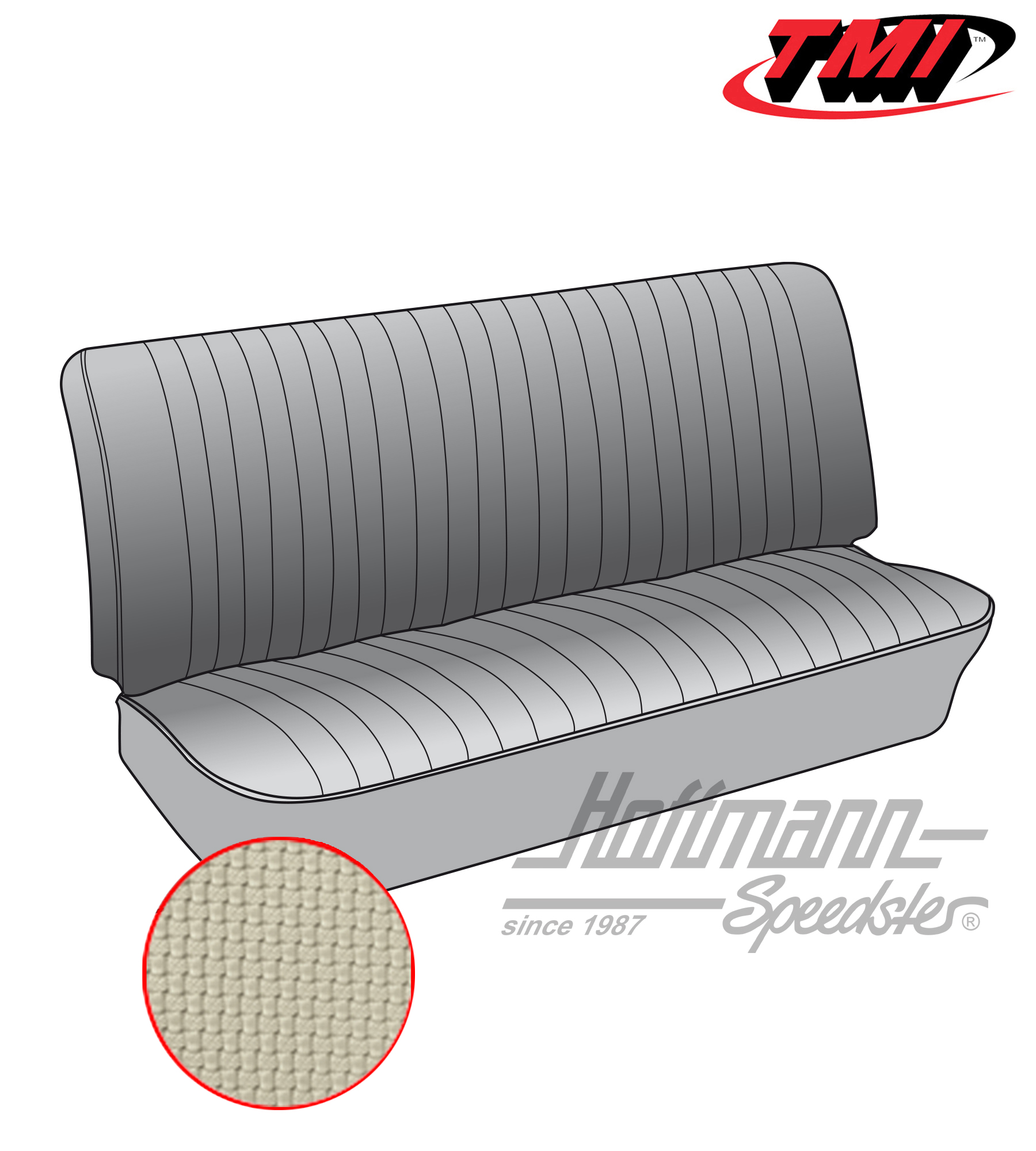 Coprisedile, panca anteriore, 50-62, bianco antico | 43-2110-05 | 098-0600-50