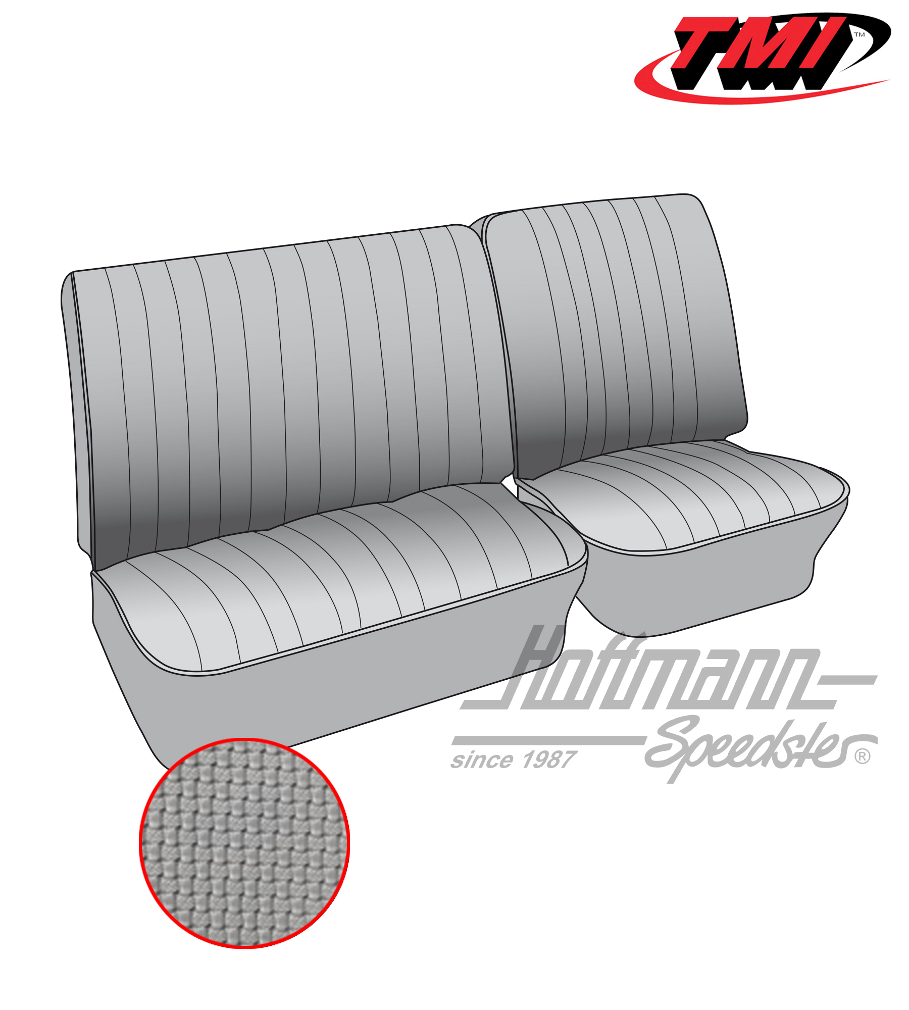 Coprisedile, panca anteriore, 73-76, grigio | 43-2117-06 | 098-0633-35