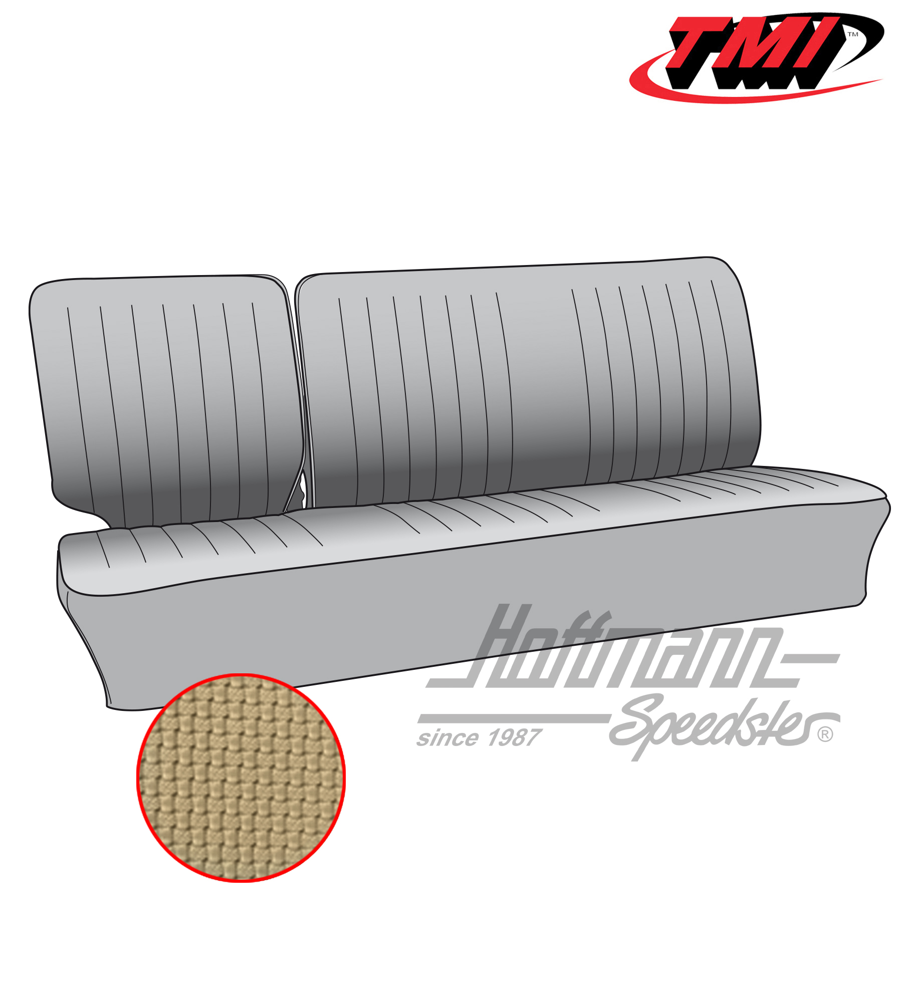 Coprisedile, panca centrale 1/3, 63-67, beige | 43-2125-04 | 098-0650-30