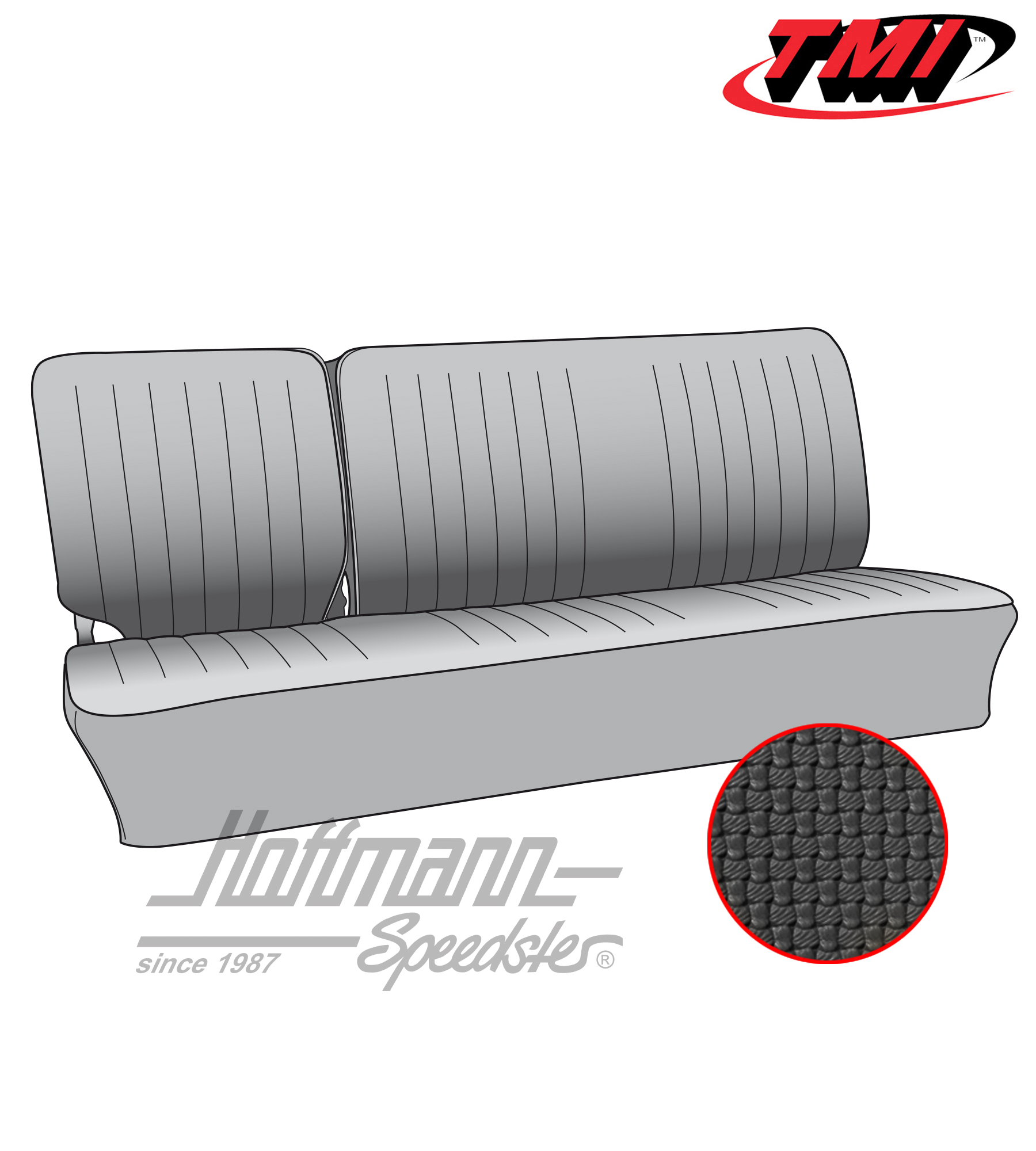 Coprisedile, panca centrale 1/3, 67-73, nero | 43-2129-01 | 098-0653-10