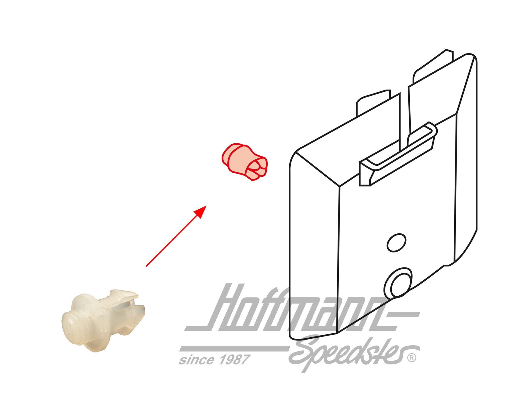 Rivetto distanziatore, protezione
, cintura di sicurezza | 171 857 784 | 180-5510-30