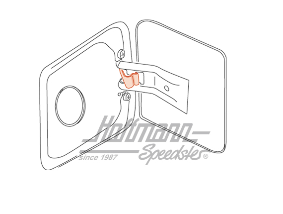 Molla, sportello tappo serbatoio, Furgone T1/T2, 66-71                                              