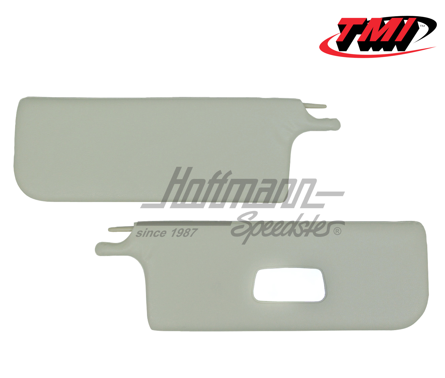 Alette parasole, bianche, con specchio, Cabriolet, 8.64-7.72 | 21-1313-215 | 055-7309-10