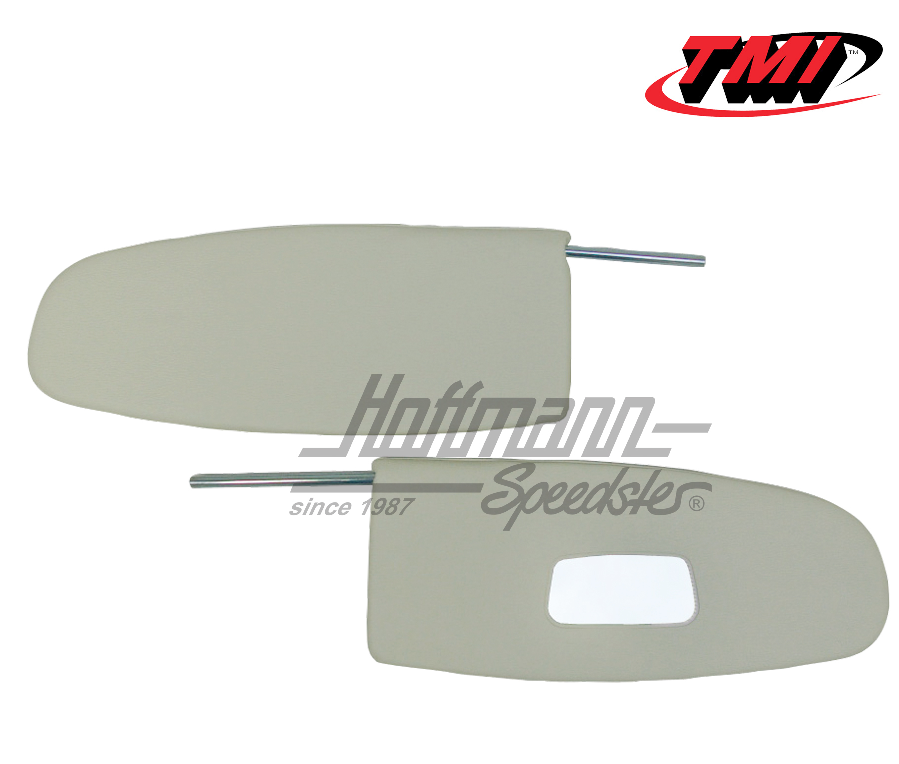 Alette parasole, bianche, con specchio,  8.57-7.64 | 21-1013-215 | 055-7303-10