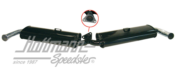 Silenziatore di scarico doppio, (35 mm) flangia piccola | VW 35 061 | 020-3530