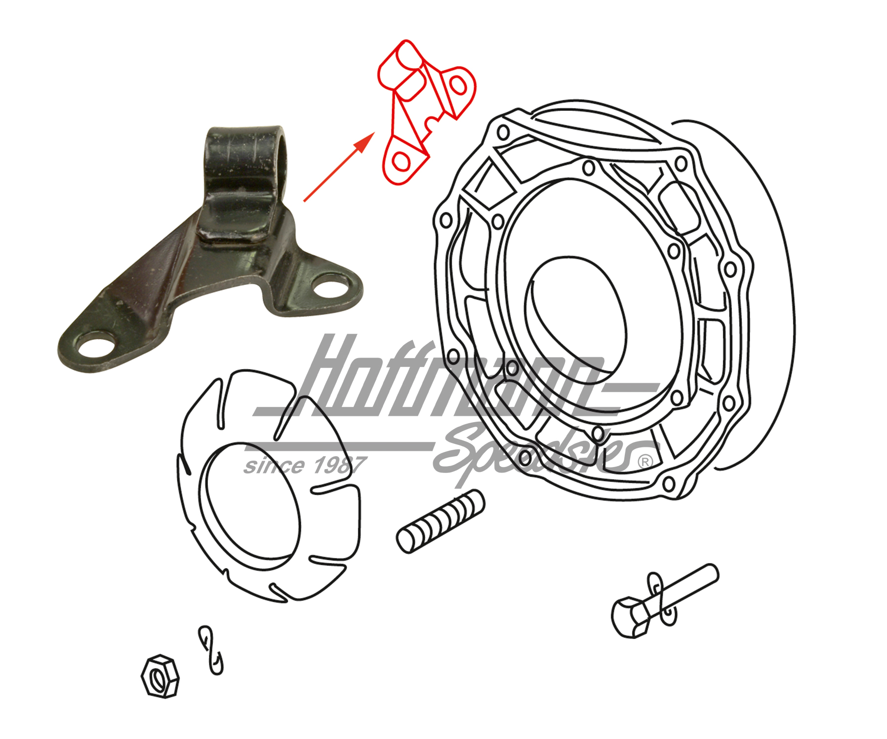 Supporto, guida cavo frizione, 8.68-11.71 | 113 301 165 | 020-4151-05
