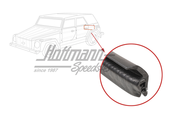 Guarnizione ribalta motore, Tipo 181 | 181 827 705 | 080-2985