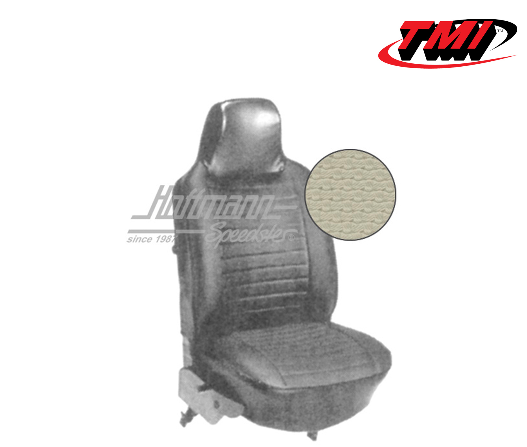 Coprisedili, Cabriolet, 73-76, tessuto di cestino, bianco antico | 43-1327-05 | 055-6350
