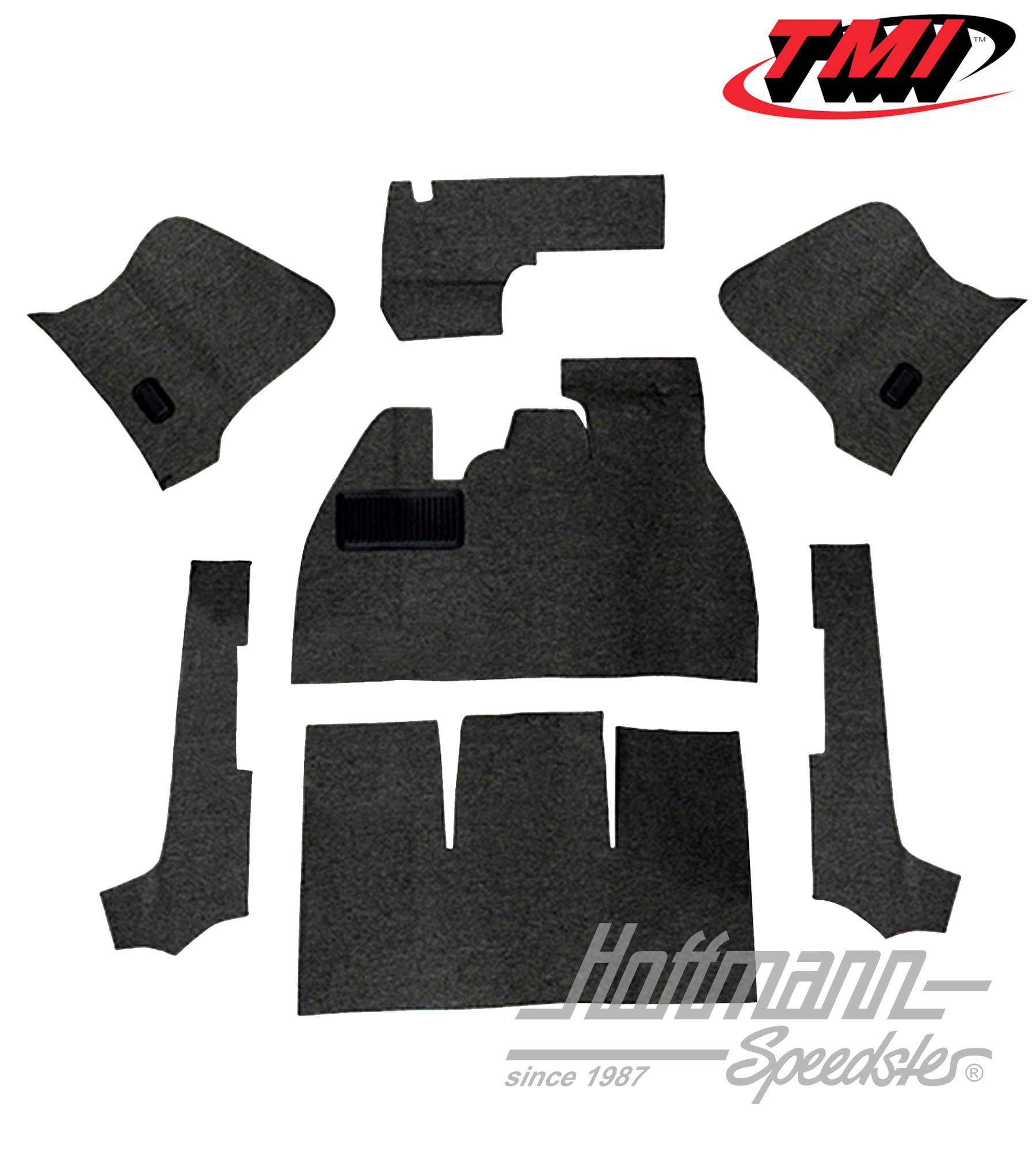 Set tappeti, Cabriolet, nero, 8.55-7.68 | 34-F1318-301 | 020-5312