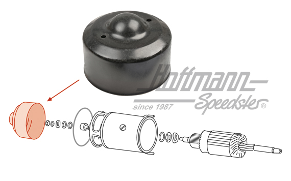 Capuccio, cuscinetto collettore, avviamento, 6V, NOS | 111 911 235 | 020-1297-20