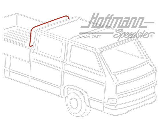 Guarnizione lunotto, Furgone T3, Pick-up + Doppia cabina | 245 845 521 | 350-5715