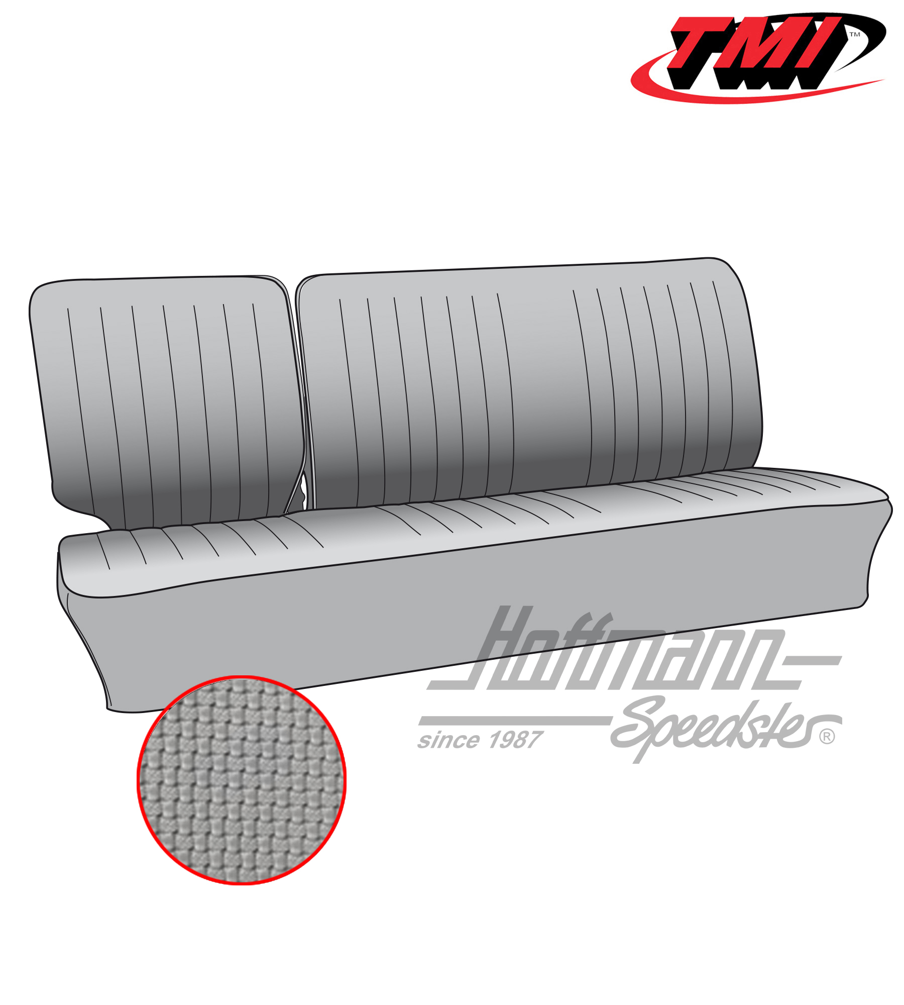 Coprisedile, panca centrale 1/3, 63-67, grigio | 43-2125-06 | 098-0650-35