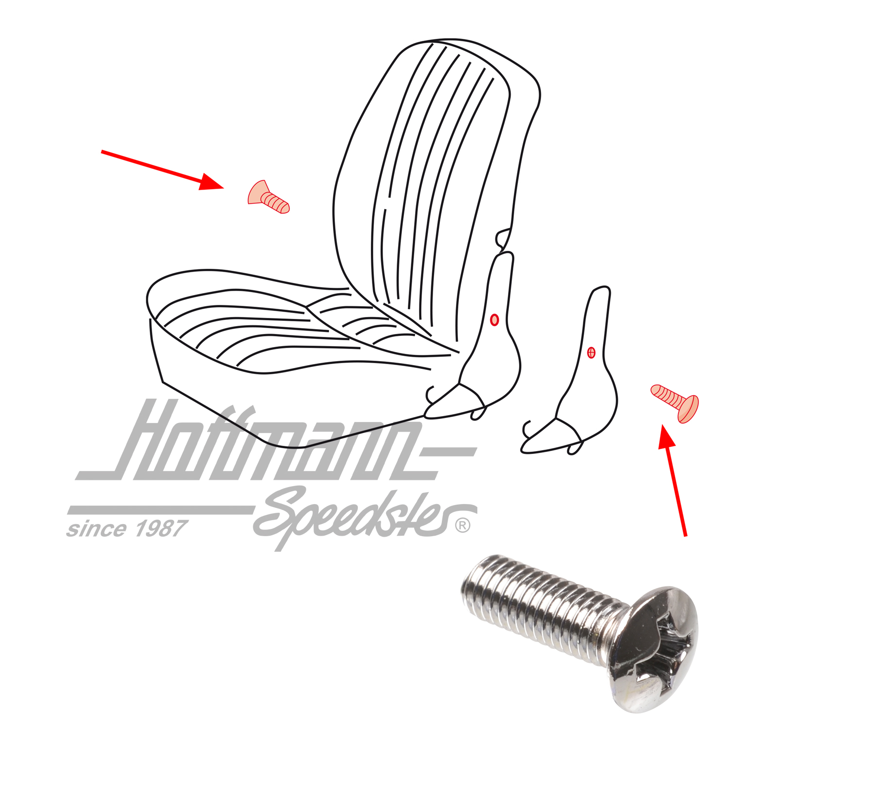 Vite, copertura sedile
, 356/911, 60-73 | 900 148 015 02 | 580-0718-80
