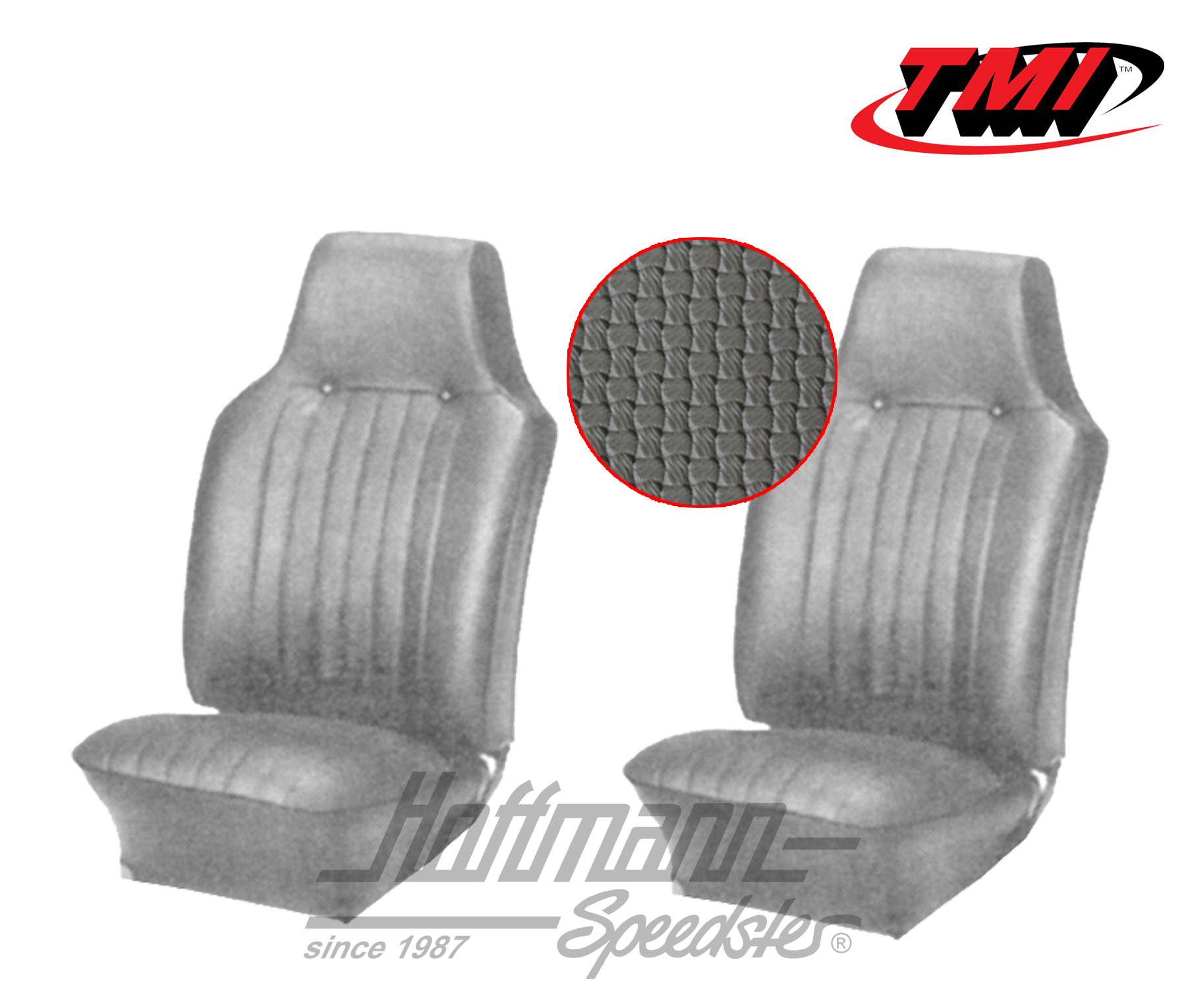 Coprisedile, Karmann Ghia, anteriore, 67-68, grigio | 43-1505-06 | 066-0071-35
