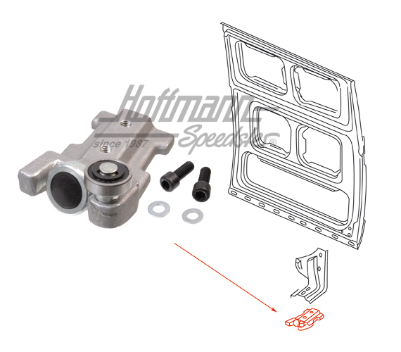 Guida a rulli, porta scorrevole, inferiore, sinistra | 252 843 405 A | 360-4015-41