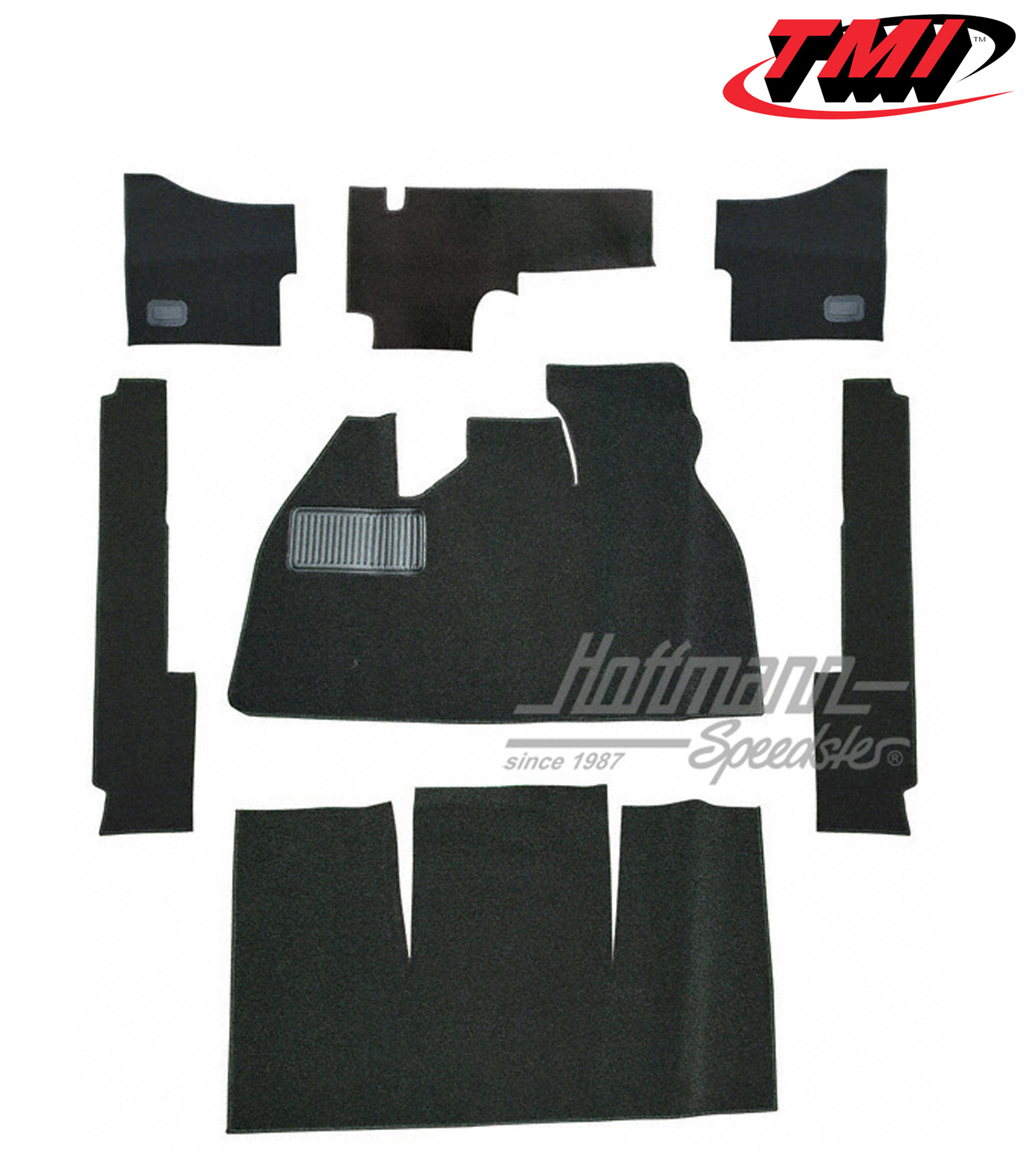 Set tappeti, Berlina, velluto, nero, 8.57-7.68 | 34-F1106-801 | 055-7603