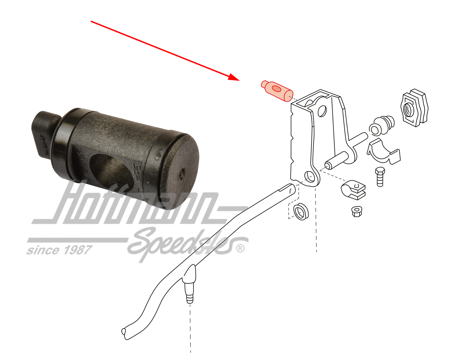 Bullone del cuscinetto, staffa del cambio, Furgone T4, 90-99 | 701 711 125 A | 407-2010-60